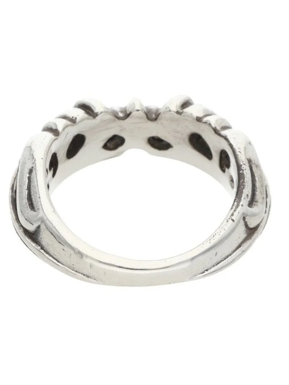 Chrome Hearts Half KT K&t Silver Ring